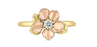 14K Yellow & Rose Gold Canadian Diamond Wild Rose Ring