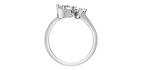 14K Gold 3.0cttw Lab Grown Pear Cut, Round Brilliant Cut and Princess Diamond Ring