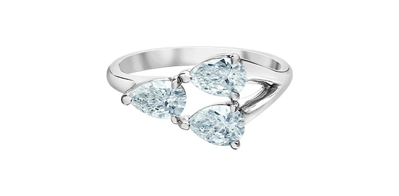14K Gold 1.50cttw Lab Grown Pear Cut Diamond Ring - / 4.5