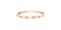 10K Rose Gold 0.035cttw Diamond Ring, size 6.5 - 4.5