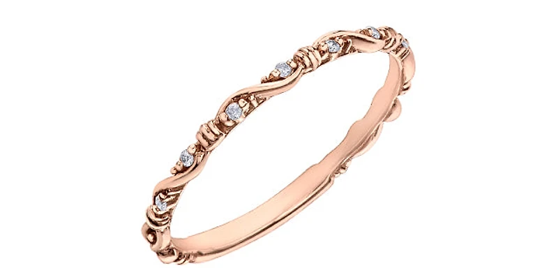 Rose Gold Diamond Ring - 4.5