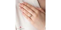 10K Rose Gold 0.03cttw Canadian Diamond Heart Ring - 4.5