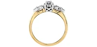10K Yellow Gold 0.10cttw Diamond Engagement Ring
