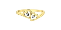 10K Yellow Gold 0.01cttw Diamond Heart Ring