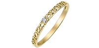 10K Yellow Gold 0.02cttw Diamond Ring, Size 6.5