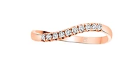 10K Rose Gold 0.10cttw Round Cut Diamond Ring - 4.5