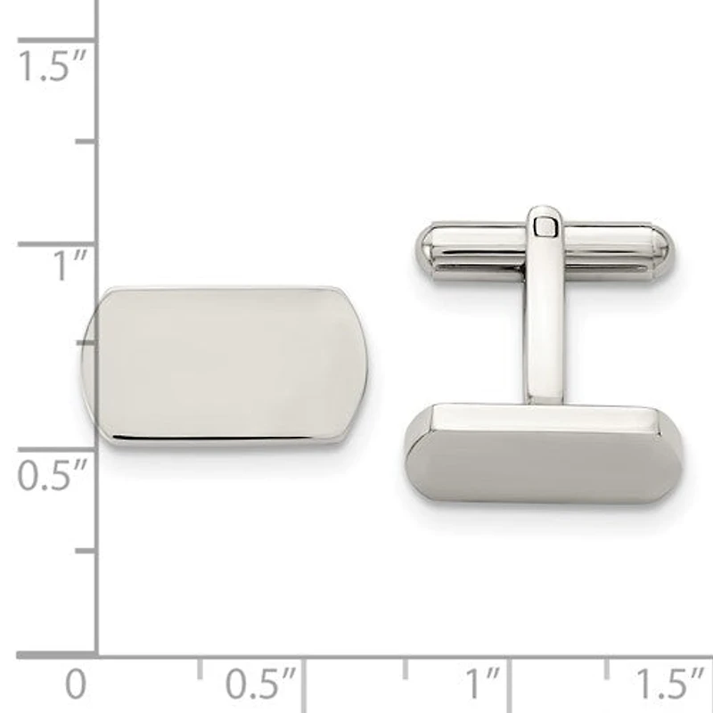 Stainless Steel Polished Cufflinks