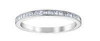 14K White Gold Baguette Cut Channel Set Diamond Band