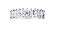 14K White Gold Marquise Cut Diamond Band