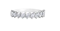 14K White Gold Pear Shape Cut Diamond Band