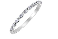 14K White Gold Marquise Cut Diamond Band - / Carat Weight 4.5