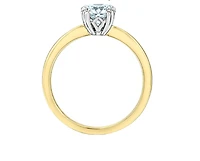 14K Lab Grown Round Brilliant Four Claw Diamond Ring