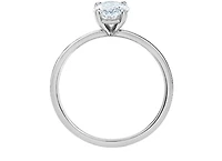 14K Lab Grown 1.00 cttw Oval Shape Four Claw Diamond Ring - Gold / 4