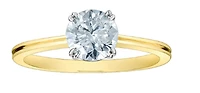 14K Lab Grown 1.00cttw Round Brilliant Cut 4 Claw Set Diamond Ring - Gold /