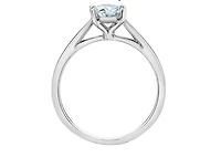 14K Lab Grown 1.00cttw Oval Shape Four Claw Diamond Ring - Gold / 4