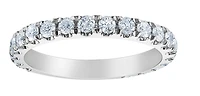 14K Lab Grown Round Brilliant Claw Set Diamond Band - Gold / Total Weight