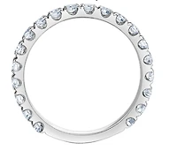 14K Lab Grown Round Brilliant Claw Set Diamond Band - Gold / Total Weight