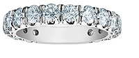 14K Lab Grown Round Brilliant Claw Set Diamond Band - Gold / Total Weight