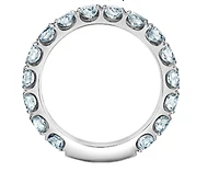 14K Lab Grown Round Brilliant Claw Set Diamond Band - Gold / Total Weight