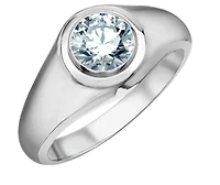 14K Lab Grown Round Brilliant Cut 1.50cttw Bezel Set Diamond Band - Gold / 1.50 Total Weight 4.5