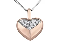 10K Yellow Gold Geometric Diamond Pendant 0.05cttw