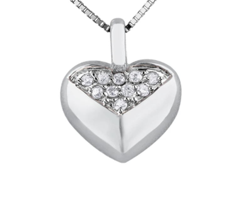 10K Yellow Gold Geometric Diamond Pendant 0.05cttw