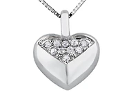 10K Yellow Gold Geometric Diamond Pendant 0.05cttw