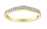 10Kt Claw Set Diamond Band - Gold