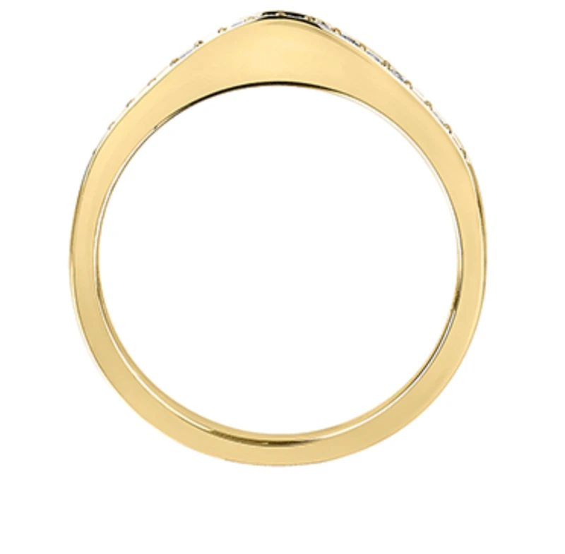 10Kt Claw Set Diamond Band - Gold