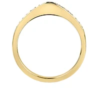 10Kt Claw Set Diamond Band - Gold