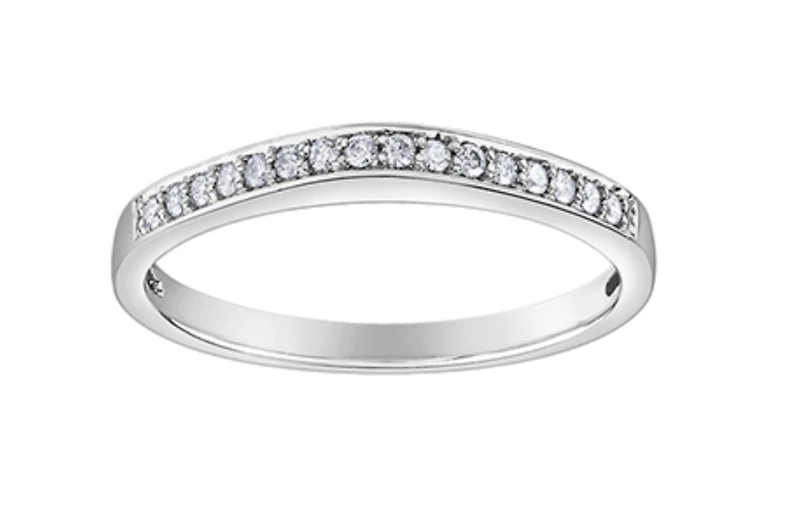 10Kt Claw Set Diamond Band - Gold