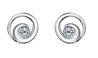 14K White Gold 0.12 Carat Total Diamond Stud Earrings