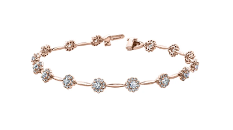 14K White Gold 2.03cttw Diamond Tennis Bracelet, 7"
