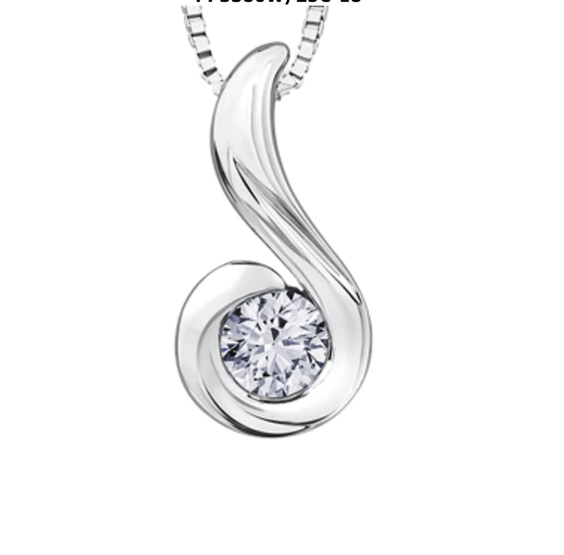 18K White Gold & Palladium Alloy (hypoallergenic) 0.25cttw Diamond Necklace