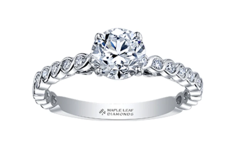 18K White Gold/Palladium Alloy (hypoallergenic) 0.85-1.34cttw Round Brilliant Diamond Ring - Gold / 0.85 Carat Total