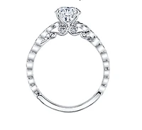 18K White Gold/Palladium Alloy (hypoallergenic) 0.85-1.34cttw Round Brilliant Diamond Ring - Gold / 0.85 Carat Total