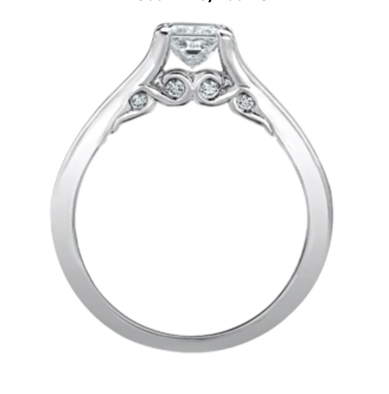 18K White Gold/Palladium Alloy (hypoallergenic) 1.21cttw Princess Channel Set Diamond Ring - Gold /