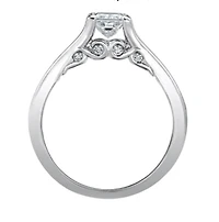 18K White Gold/Palladium Alloy (hypoallergenic) 1.21cttw Princess Channel Set Diamond Ring - Gold /