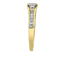 18K White Gold/Palladium Alloy (hypoallergenic) 1.21cttw Princess Channel Set Diamond Ring - Gold /