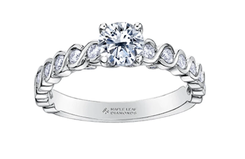 18K White Gold/Palladium Alloy (hypoallergenic) 1.01cttw Round Brilliant Diamond Ring