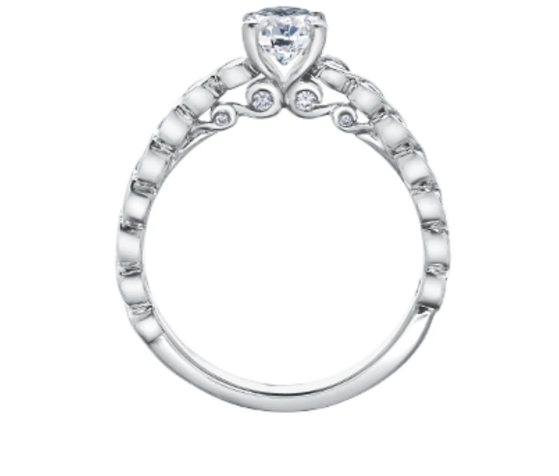 18K White Gold/Palladium Alloy (hypoallergenic) 1.01cttw Round Brilliant Diamond Ring
