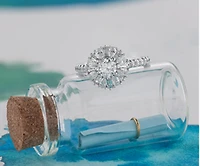 18K White Gold/Palladium Alloy (hypoallergenic) 1.50cttw Round Brilliant Diamond Halo Ring - Gold /