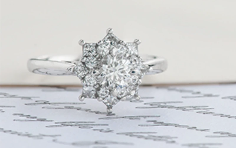 18K White Gold/Palladium Alloy (hypoallergenic) 1.15cttw Round Brilliant Halo Diamond Ring