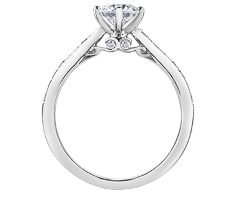 18K White Gold/Palladium Alloy (hypoallergenic) Round Brilliant Diamond Ring - Carat Total / Gold 4.5