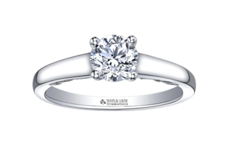 18K White Gold/Palladium Alloy (hypoallergenic) 0.50-1.00cttw Round Brilliant Solitaire Diamond Ring - / Carat Total