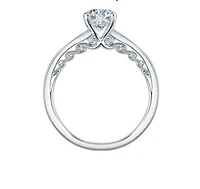 18K White Gold/Palladium Alloy (hypoallergenic) 0.50-1.00cttw Round Brilliant Solitaire Diamond Ring - / Carat Total
