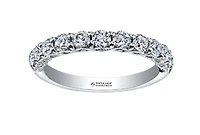 18K White Gold/Palladium Alloy (hypoallergenic) 0.40-1.90cttw Round Brilliant Multi-Stone Diamond Band - / Carat Total