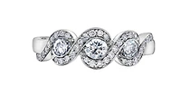 18K White Gold/Palladium Alloy (hypoallergenic) 0.60-1.00cttw Round Brilliant Multi-Stone Diamond Band - / Carat Total