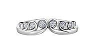 14K White Gold 0.18cttw Round Brilliant Multi-Stone Diamond Ring - Gold/Palladium