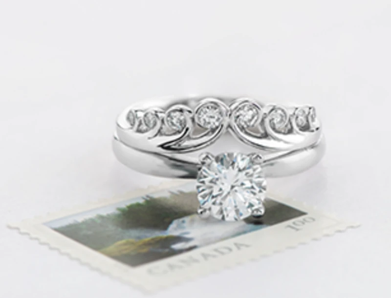 14K White Gold 0.18cttw Round Brilliant Multi-Stone Diamond Ring - Gold/Palladium